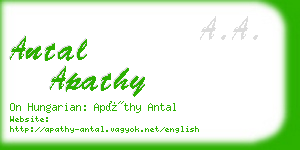 antal apathy business card